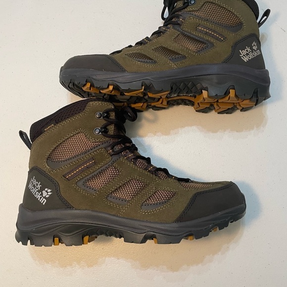 Men\'s Jack Wolfskin Outdoor Adventure Boots - Green Black SB-BG (Nov) main image 3